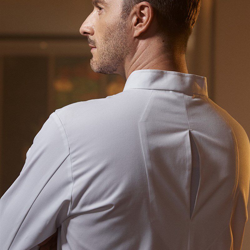 真耀厨师服长袖男西餐厅行政总厨厨师工作服厨师长Z厨衣棉冬装