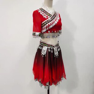 儿童民族服装畲族苗族仫佬族壮族盛装独舞少数Q民族服装舞台三月