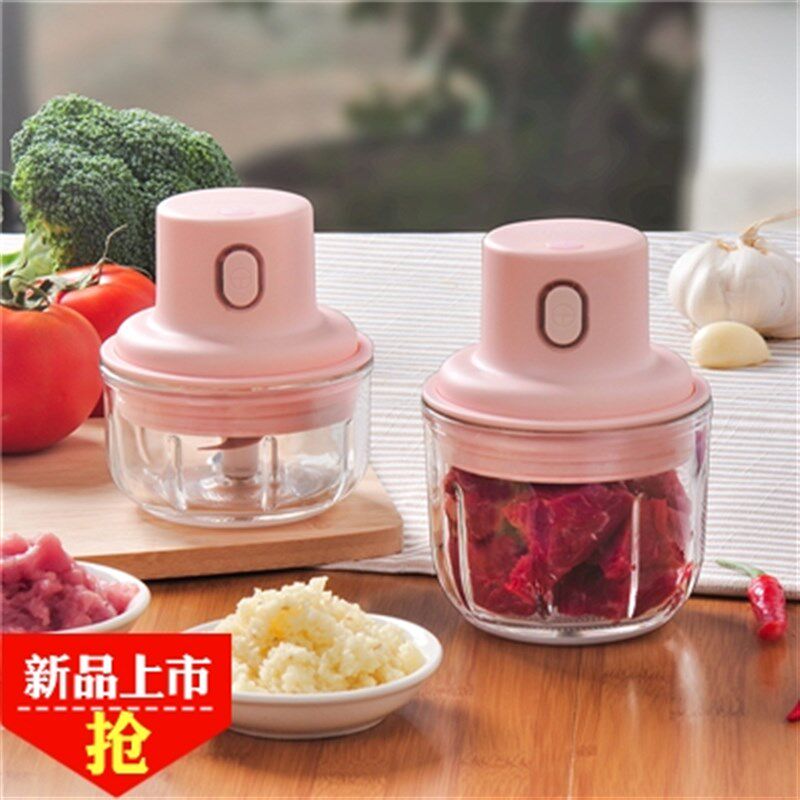 器尼沫无线电动蒜泥m神器打蒜班捣蒜G泥大蒜玻璃搅碎机切绞蒜兔家