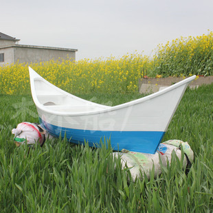 装饰船观光船欧式木p船手划船两头尖木船摄影道具船帆船景观船