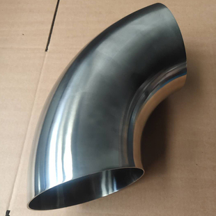 304不锈钢卫生级焊接弯头大口径镜面抛光冲压90度弯管273 219 159