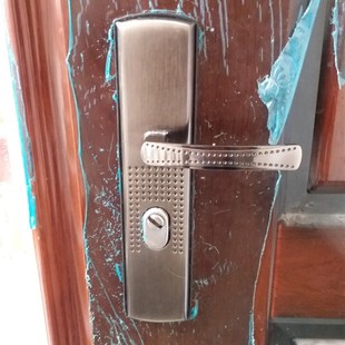 防盗门把手门配件实心手柄执手锁面板拉手235孔距通用型锁具配件