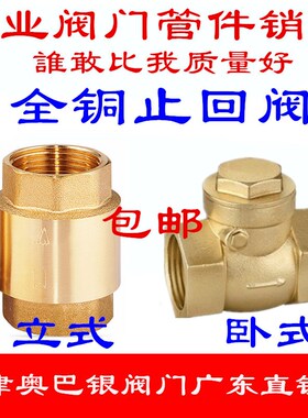 卧式止回阀水表单向阀水泵水管立式阀门4分6分1寸DN15 25 40 50