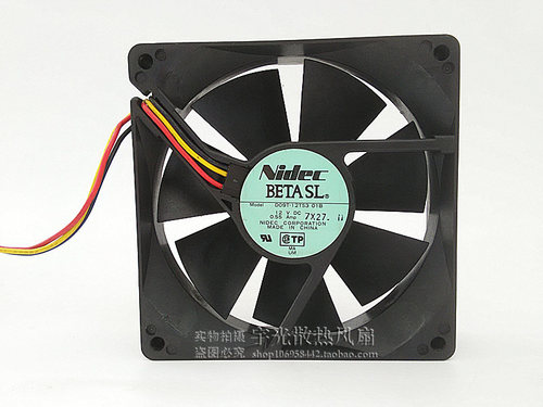 原装 Nidec 9025 12V 0.55A D09T-12TS3 9cm双滚珠大风量风扇