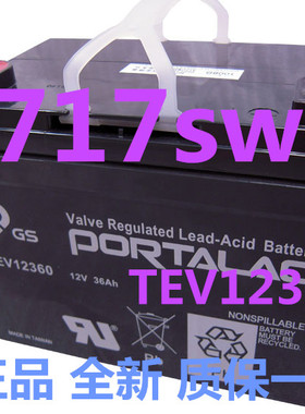 PORTALAC蓄电池 TEV12360 12V36AH残疾人车老人车电动轮椅用电瓶