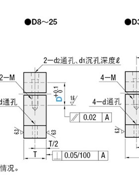 导向轴支座T型分离型加厚型SHPTBN SHPTMN SHPTSN SHPTANSHPTMH8