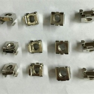 卡式 M4M5M6M8M10M12 螺母镀镍带卡扣铁皮四方机柜螺母不锈钢