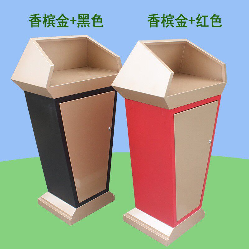 定制不锈钢演讲台一件包邮酒店迎宾台售楼咨询台物业服务员接待台