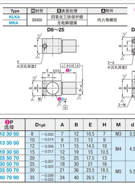 支柱固定夹 悬臂型 KLKA MKA ALKA SLKA360度旋转固定夹 旋转支架
