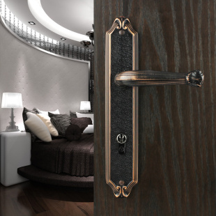 简欧大门锁LM7198 全铜美式 世连泰好 纯铜室内房门锁