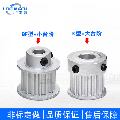 同步轮S5M24齿 S5M24T K镶套大台阶 BF小凸台阶同步皮带轮 槽宽16