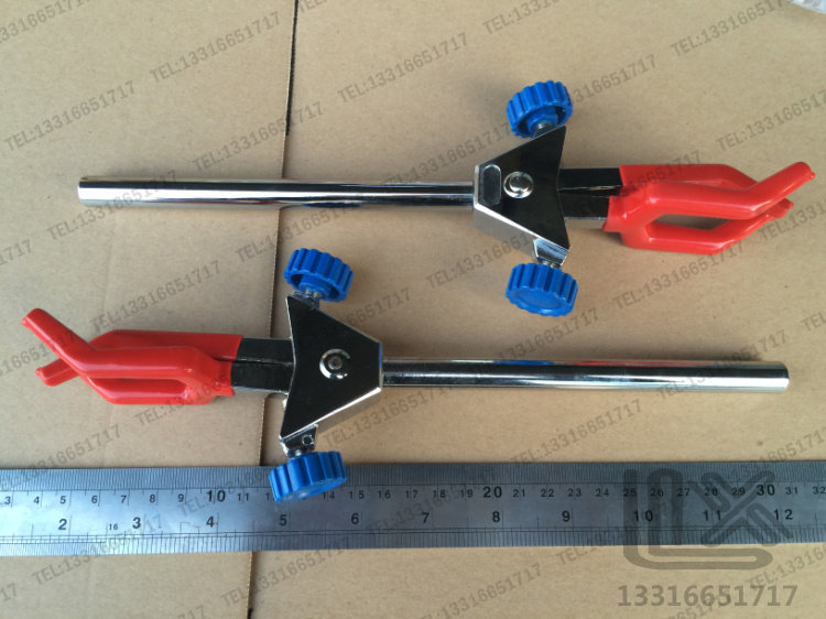 开口85mm 三爪万用夹 双顶万用夹 冷凝管夹 烧瓶夹 固定夹 三爪夹