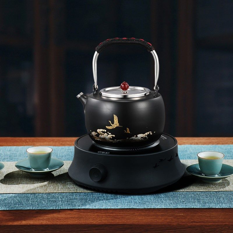 乐米思电陶炉不挑壶110Vv多功能电茶炉煮茶炉玻璃壶迷你烧水煮茶