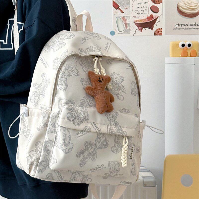 12.7花曦家新品 女书包2024秋冬韩版高级感双肩包大学生潮牌背包