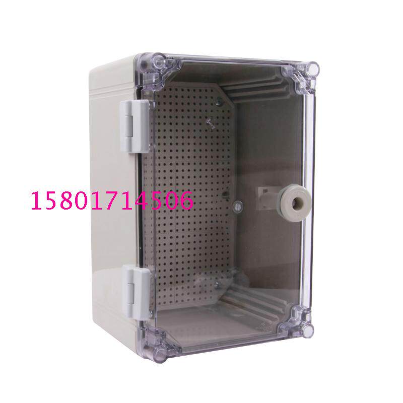 塑料带锁防水箱300*200*160mm透明盖PC防阻燃配电箱塑胶机壳外壳