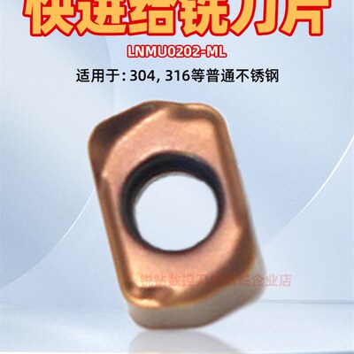 快进给铣刀片EXN02R小直径双面铣刀片高硬 LNMU0202-ML不锈钢加工