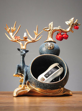 新中式招财葫芦钥匙收纳摆件家居C入户玄关客厅装饰品乔迁新居礼