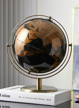 轻奢高档地球仪摆件电视柜酒柜办B公室男生房间桌面客厅家居装饰