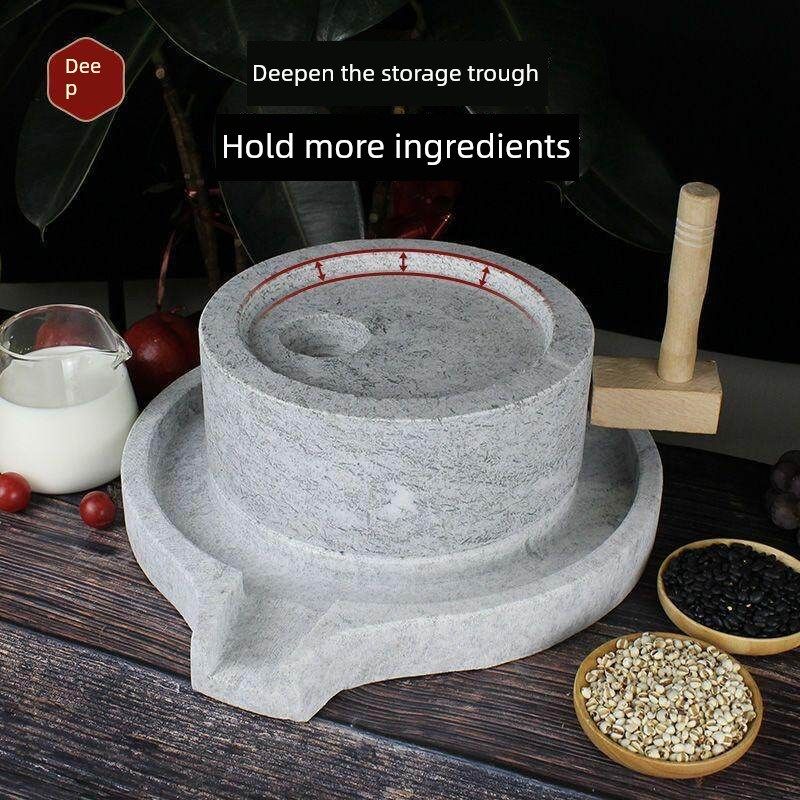 石磨家用石磨盘小型石磨x手工小型青石麻石磨盘豆浆米浆机