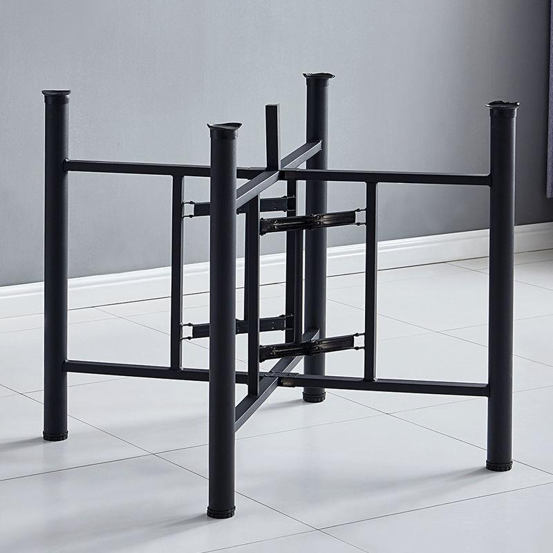 折叠架子桌子腿支架n铁艺简易加厚加固酒店饭店经济型大圆桌便携