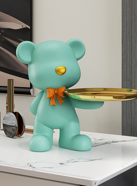 轻奢入户玄关钥k匙收纳摆件家居饰品桌面客厅茶几托盘乔迁礼物