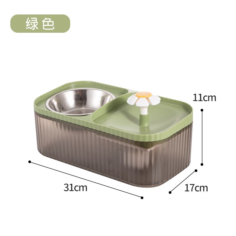 猫自动饮水机智能宠物饮水u器过滤喂水喂食双碗不锈钢猫盆宠物食