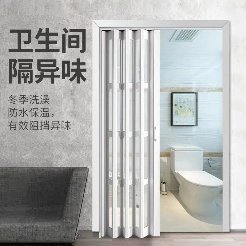 简易门拖拉门阳台隐形推拉门门帘隔断帘厕所挡板V室内套装门木门