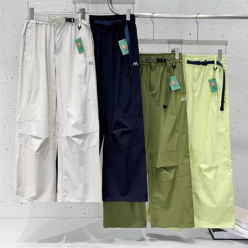 大厂订单!男女款户外p山系轻薄透气防泼水直筒束脚冲锋裤伞兵裤夏