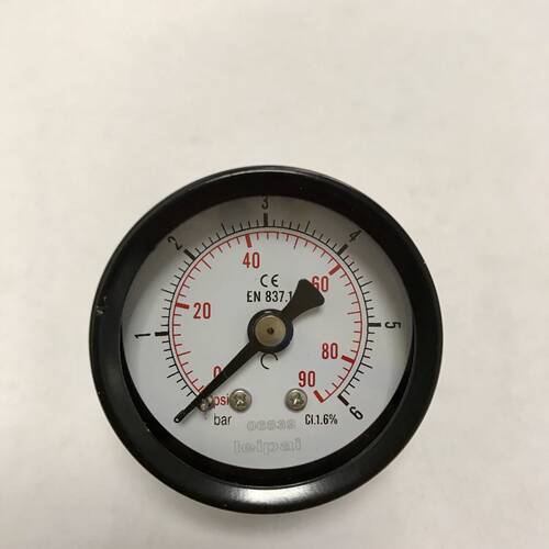 背接式压力表 1分牙 ZG1/8 6bar 90psi 铜螺纹 直径40mm-42mm轴向