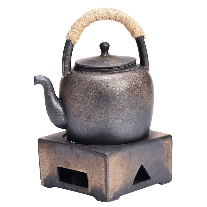 大号温茶壶粗陶茶具日式提梁壶套装加热炉子陶T瓷茶叶店煮茶壶