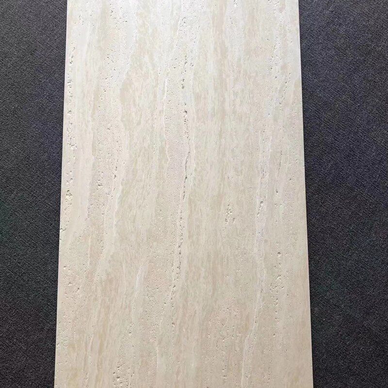 白黄色真洞洞石瓷砖600x120x0客厅地砖玻化砖地板砖800x800背景墙