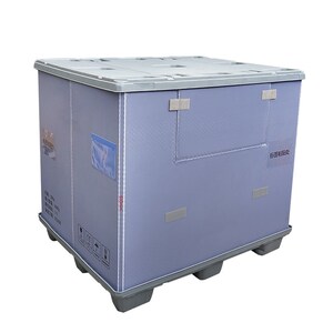 供应折叠围板箱 m汽配物流可循环周转箱高承重蜂窝板塑料围板箱