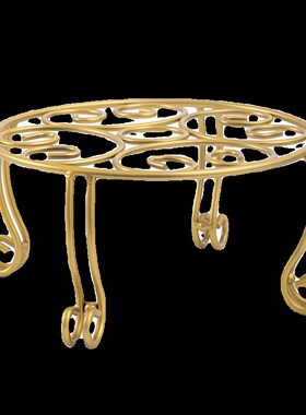 单层花架实心金属铁艺花架子置物架花盆托盘架客厅U阳台落地式矮