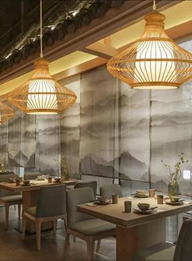 左权县榆社现代简约田风格餐厅竹12554pok艺吊灯县南亚吊灯东园创