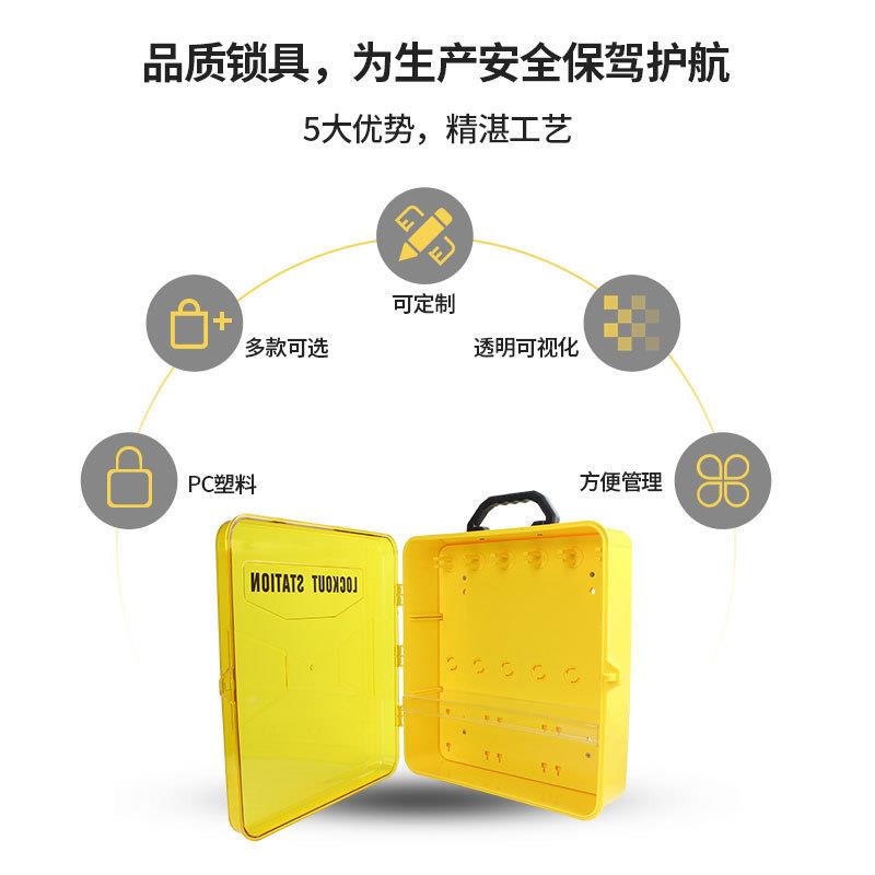 工业安全锁具壁透明可视塑料挂锁管箱SQ-S21-S理箱挂工组合锁具作
