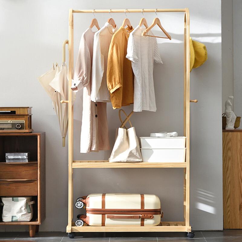 家衣架落地实木衣架简易挂衣架家用帽置物架多功XUP衣架厂能直销