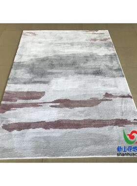 新中式象抽墨画样板房客厅水茶几沙发地毯书房室卧室大厅接待1214