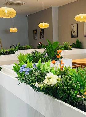 仿真绿假造景合花槽花箱假花仿真jd101312植花摆设植物景观装饰室