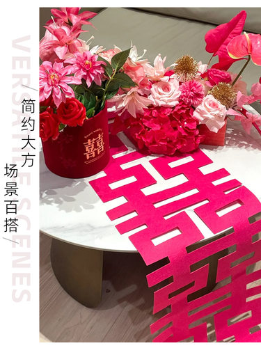 婚房床头桌花仿真绢花氛围感