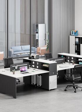 办公室办tb-67392公桌4//人位6现代简约工位屏员工职办公员桌椅组
