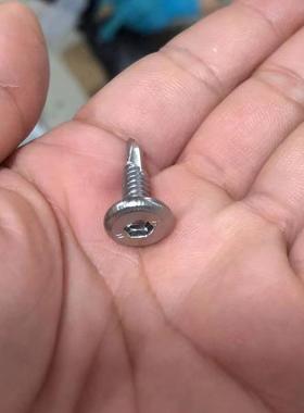 4内10/304不锈钢平头角钻尾六螺平丝头自攻BNU自钻燕尾钉