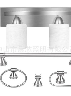 美式古工业壁24176灯双头形三头玻璃弧卧室床头逊走廊过道亚马镜