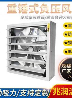 畜牧养殖负机重锤式大压功率ZJK抽风机工业排风换气扇0010重风锤