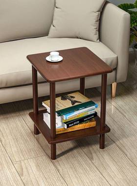 沙发边几实木代简约侧茶边柜长现条INX茶几客厅双层方形桌子小长