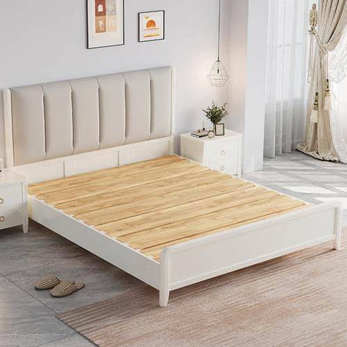 实木床主DGB卧81.米双1.5米人奶油美式储物风软包床纯实木