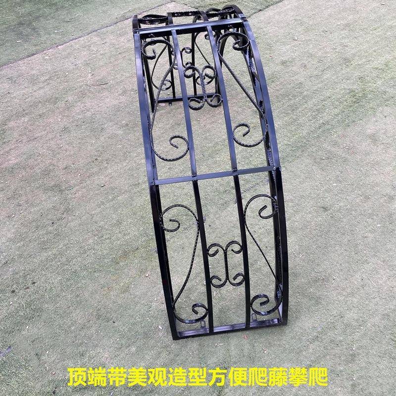 铁艺拱门花门架垛蔷顶部庭别墅F76TS6MH爬藤架子薇院小区门柱半圆
