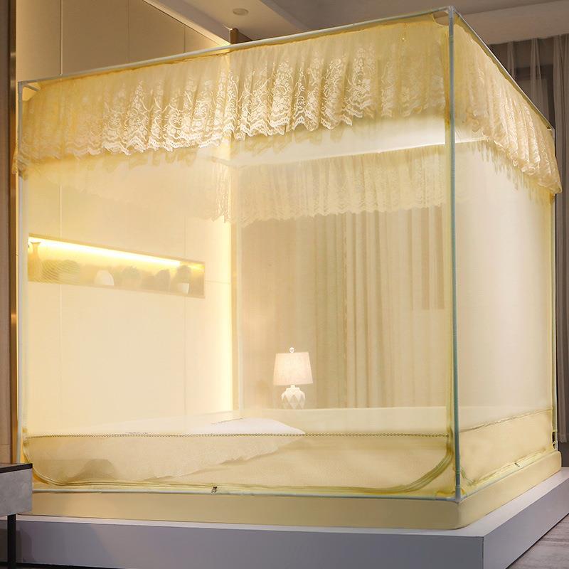 套垫蚊帐无底1公主风三AL100456门儿童防摔5m1.8x2乘床两米二.拉