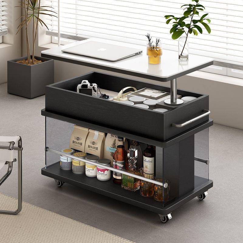 现代简移动茶几约可边升降茶板家用几岩多功能沙发小几小户型床边