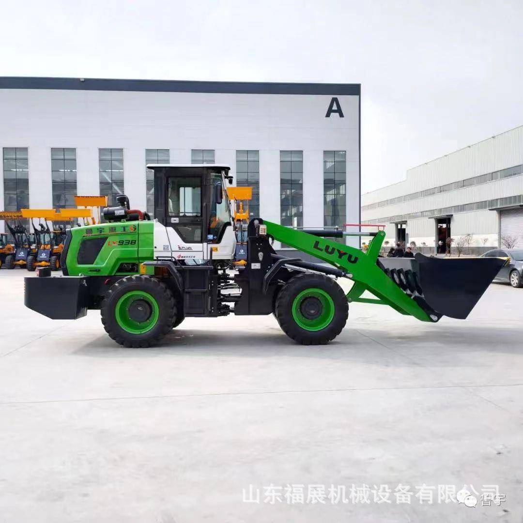 出口铲车装载机工程建推土农抓草FZ-8try抓木筑机四驱小型用铲车