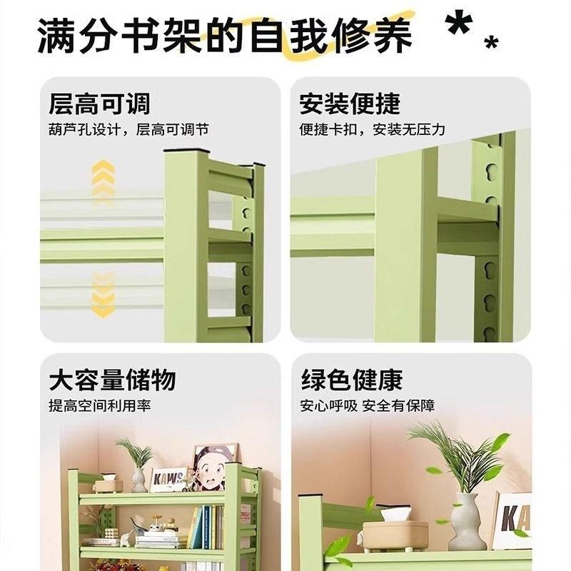 家用置物架钢制货架落地多层收纳阳无品牌/架台厅彩色储物展架超